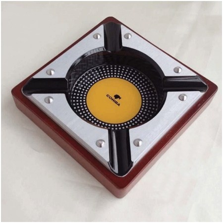 Ảnh của Gạt tàn chính hãng Cohiba chất liệu gỗ và nhôm cao cấp - Mã SP: HB3019A