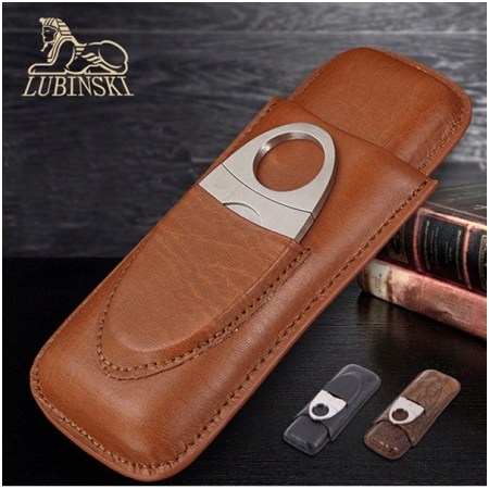 Ảnh của Set bao da , dao cắt Cohiba chất liệu da màu đen chính hãng- Mã SP: HY3203L