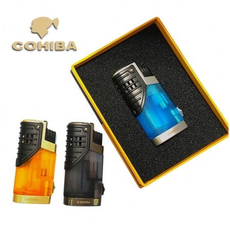 Ảnh của Bật lửa khò Cohiba 3 tia lửa có thiết bị đục Cigar - Mã SP: COB002