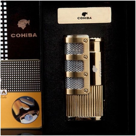 Ảnh của Bật lửa khò Cohiba chính hãng có thiết bị đục Cigar - Mã SP: BC02