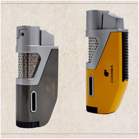 Ảnh của Bật lửa khò Cohiba chính hãng loại 1 tia lửa khò có vách kính soi gas - Mã SP: BLH098