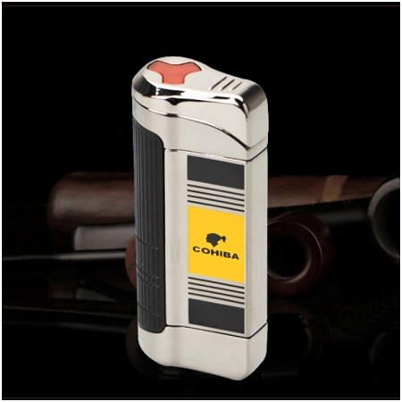Ảnh của Bật lửa khò cohiba chính hãng 3 tia lửa có thiết bị đục - Mã SP: BLH085
